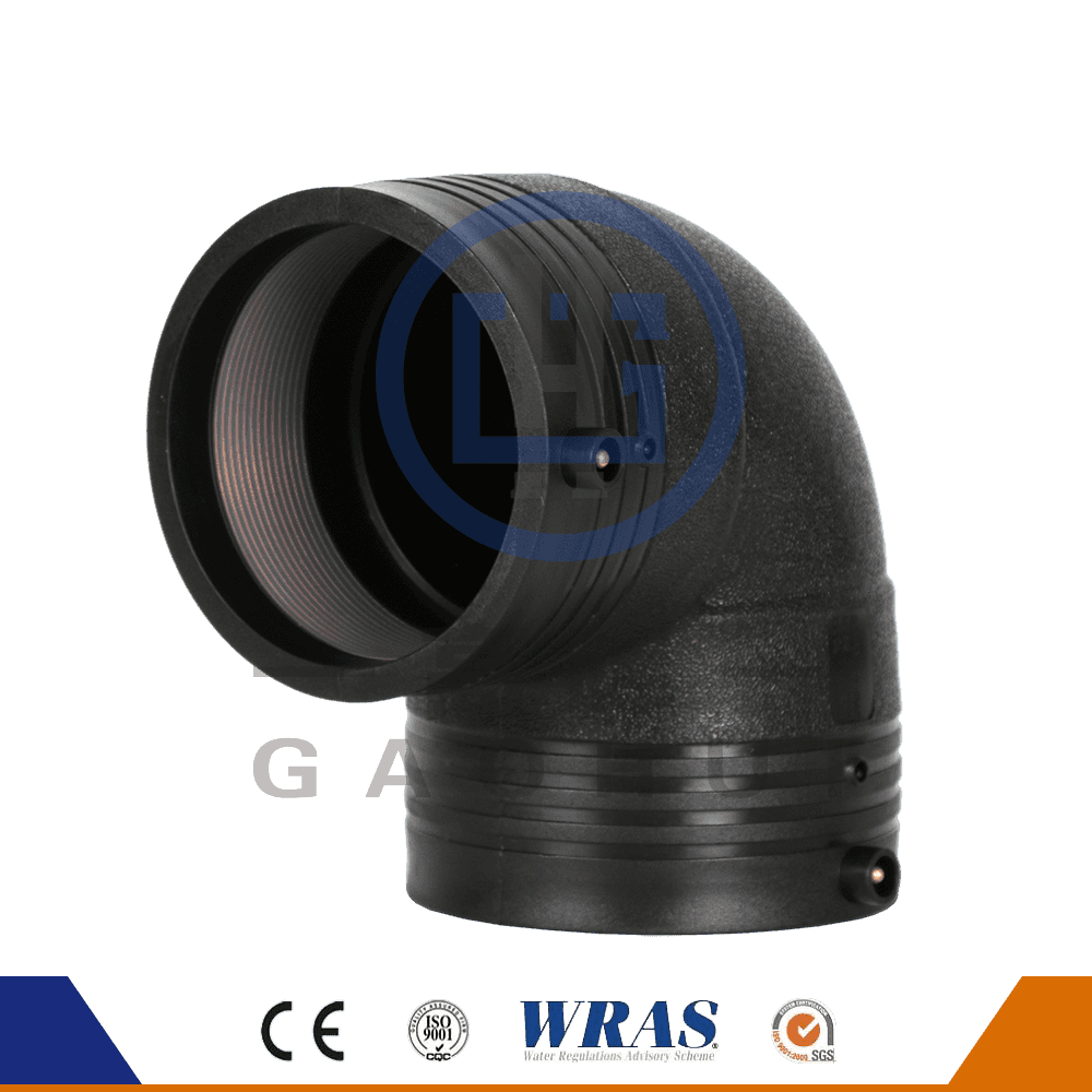 HDPE đúc electro fusion 90 độ uốn cong khuỷu tay cho nước