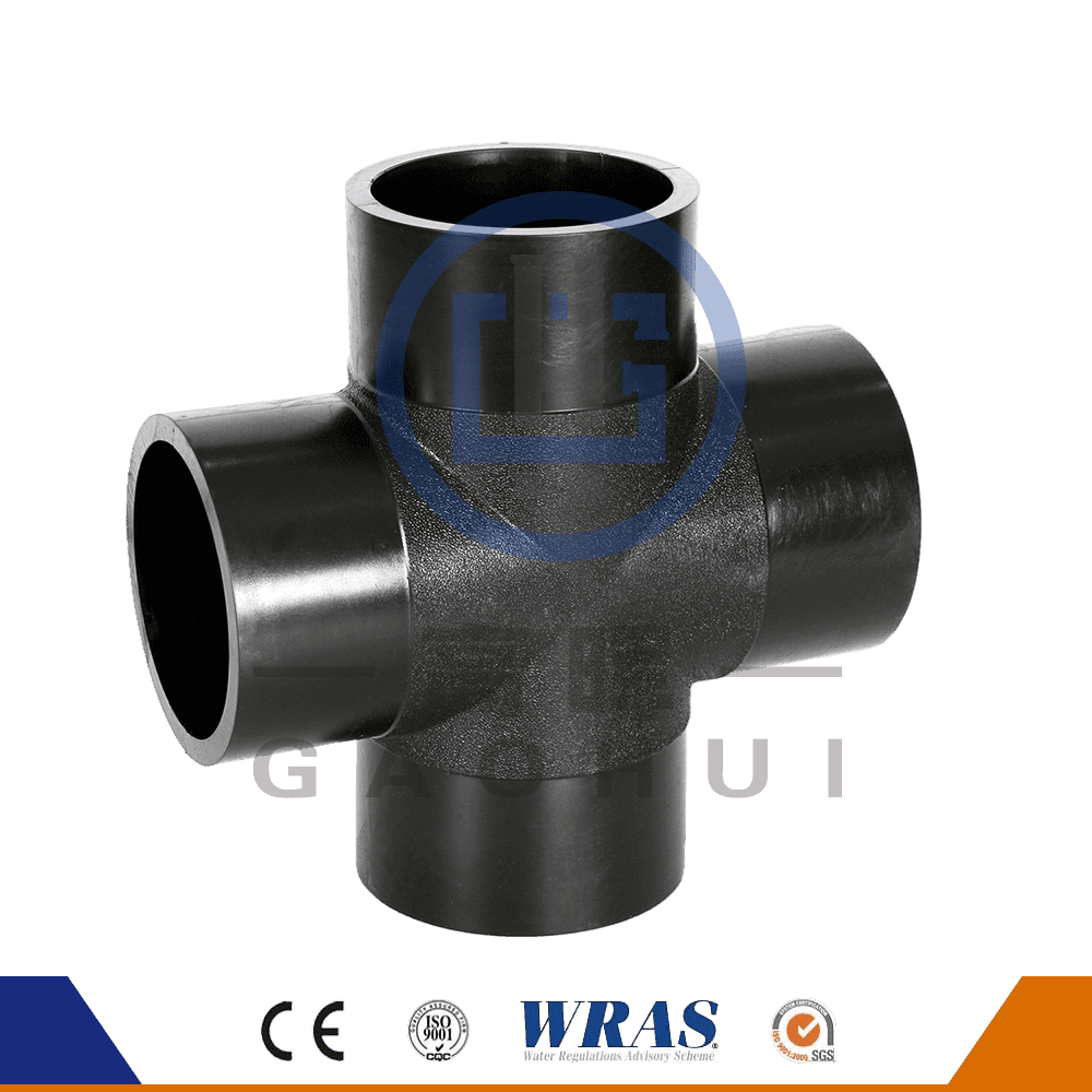 HDPE Mông Fusion Cross tee tạt chéo bằng ống nước